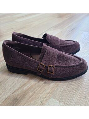 Vivaia Round-Toe Velvet Penny Loafers Luciana Brown size 39.5
